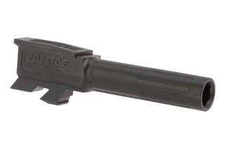 Lantac 9INE Glock 43 barrel is fluted and features a black DLC finish
